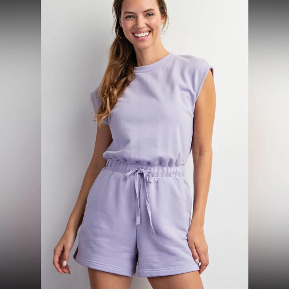 Rae Mode Short Sleeve Open Back Romper small - Picture 1 of 5